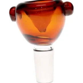 14MM Basic Color Amber Bowl Male Glass Bowl