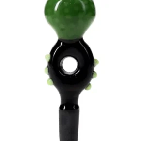 14MM Black & Green Dragon Male Glass Bowl