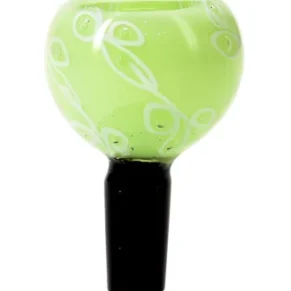 14MM Green With Design Male Glass Bowl