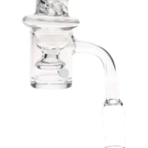 14MM Male 90 Degree Terp Pearls & Carb Cap Combo Quartz Banger