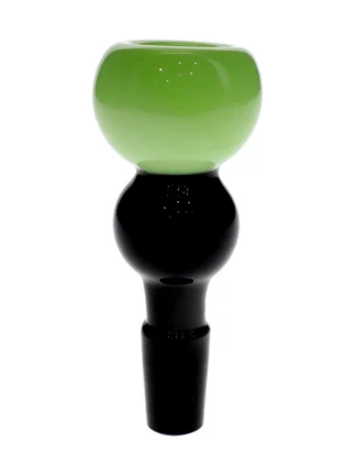 14MM Male Double Globe Green & Black Bowl