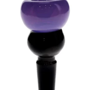 14MM Male Double Globe Purple & Black Bowl
