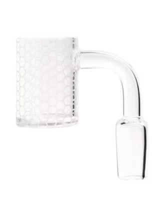 14MM Male Quartz Banger With Stack Tesselation Etched Design