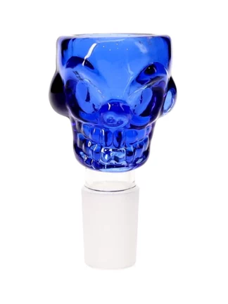18MM Blue Scull Male Glass Bowl