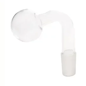 18MM Male Clear Glass On Glass Oil Burner Adapter