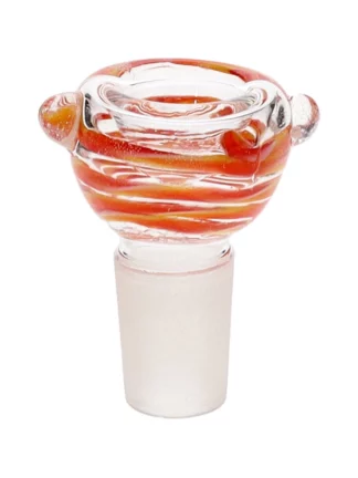 18MM Orange and Yellow Male Glass Bowl