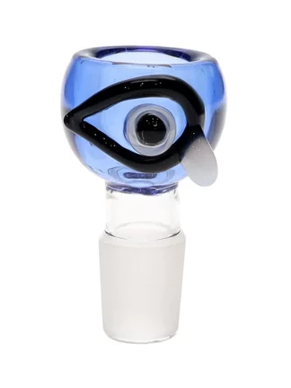 18MM Owl Eye Blue Male Glass Bowl