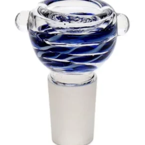 18MM Purple and White Male Glass Bowl