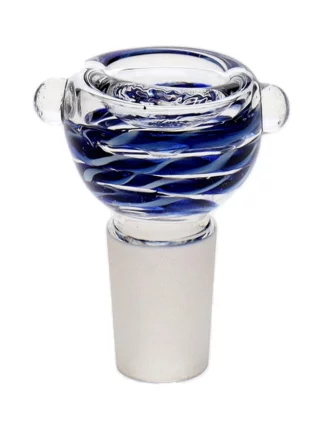 18MM Purple and White Male Glass Bowl