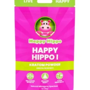 Happy Hippo I Green Borneo Kratom Powder 1oz