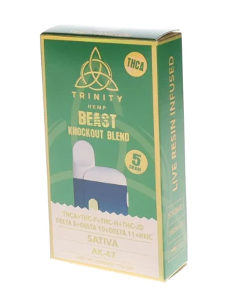 AK-47 Trinity Hemp The Beast Knockout Blend Mod Box Vape 5G