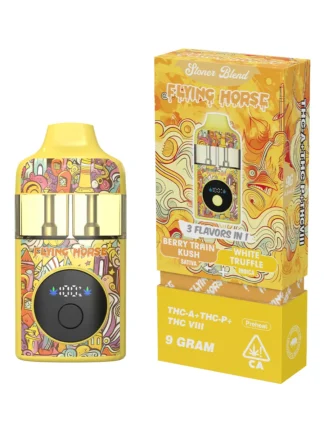 Berry Train Kush | White Truffle Flying Horse Stoner Blend 3in1 Disposable 9G