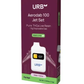 Black Lime URB Aerodab 100 Jet Set Pure THCA Live Resin Disposable 1.5G