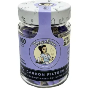 Blazy Susan Purple Activated Carbon Filter Tips Xtra Slim 100ct