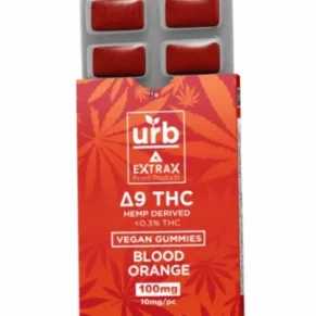 Blood Orange Urb x Delta Extrax Delta 9 THC Vegan Gummies 10ct 100mg