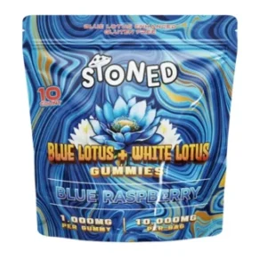 Blue Raspberry Stoned Blue Lotus + White Lotus Gummies 10000mg 10ct