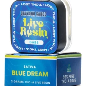 Blue Dream Lost THC Diamond Sauce THC-A Live Resin Dabs 3G