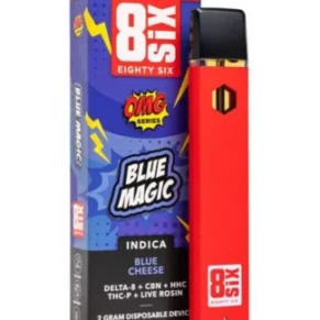 Blue Magic Blue Cheese 8SIX OMG Series Live Rosin Blend Disposable 2G