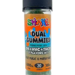 Blue Magic & Mango Haze Shake D8+HHC+THCP 2 Flavors in 1 Dual Gummies 6000mg