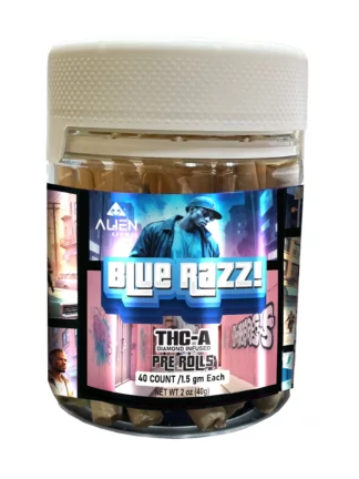Blue Razz Alien Exotics THC-A Diamond Infused Pre-Rolls 40ct