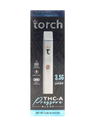 Blue Razz Haze Torch THC-A Pressure Blend Disposable 3.5G