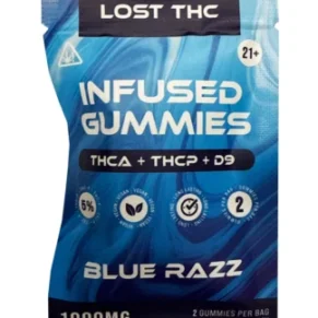 Blue Razz Lost THC THCA+THCP+D9 Infused Gummies 2ct