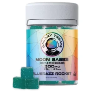 Bluerazz Rocket Galaxy Treats Moon Babies D8 Gummies 500mg