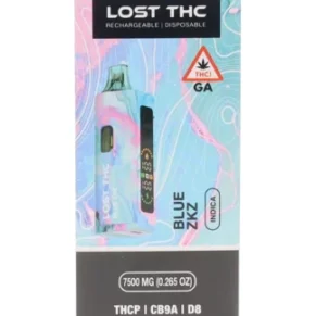 Blue ZKZ Lost THC THCP+CB9A+D8 Rechargeable Disposable 7500MG