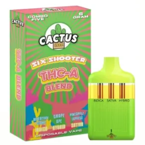 Blueberry Cookies| Grape Ape | Pineapple Express Cactus Labs Six Shooter THC-A Blend Disposable 6G