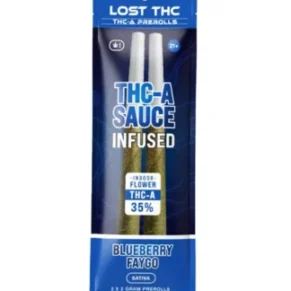Blueberry Faygo Lost THC THC-A Sauce Infused Pre-Roll 2ct 2g