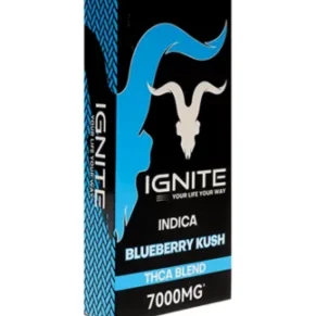 Blueberry Kush Ignite THC-A Blend Disposable 7000mg