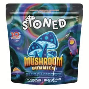 Blue Raspberry STONED Amanita Muscaria Mushroom Gummies 10000MG 10CT