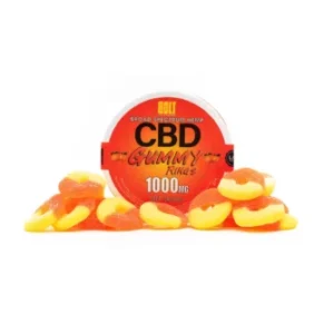 Peach Bolt CBD Gummy Rings 1000mg