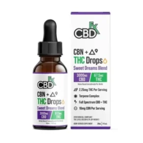 CBDfx CBD + Delta 9 THC Drops Sweet Dreams Blend Tincture 30ml