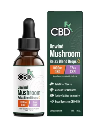 CBDfx Relax CBN + CBD Blend Mushroom Tincture 1000mg 30ml