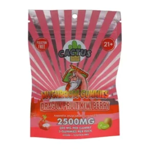 Dragon Fruit Kiwi Berry Cactus Labs Amanita Muscara Mushroom Gummies 2500mg