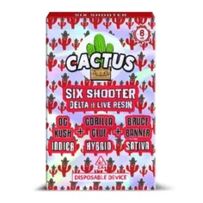 OG Kush | Gorilla Glue | Bruce Banner Cactus Labs Six Shooter D11 Live Resin Disposable