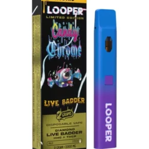 Candy Chrome Looper Limited Edition Diamond Live Badder HHC+THC-P Disposable Vape 2G