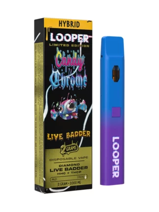 Candy Chrome Looper Limited Edition Diamond Live Badder HHC+THC-P Disposable Vape 2G
