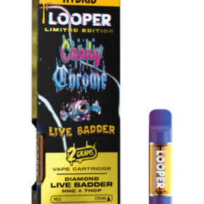 Candy Chrome Looper Limited Edition Diamond Live Badder HHC+THC-P Cart 2G