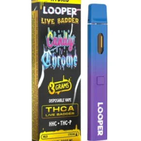 Candy Chrome Looper Live Badder THC-A+HHC+THC-P Disposable Vape 3G