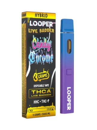 Candy Chrome Looper Live Badder THC-A+HHC+THC-P Disposable Vape 3G