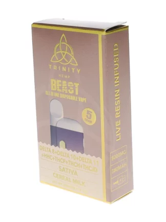 Cereal Milk Trinity Hemp The Beast Knockout Blend Mod Box Vape 5G