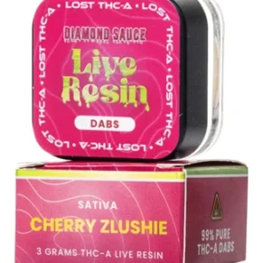 Cherry Zlushie Lost THC Diamond Sauce THC-A Live Resin Dabs 3G