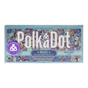 Coconut Bound PolkaDot Magic Mushroom Belgian White Chocolate 200mg Magic Per Piece
