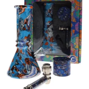 Cookies Water Pipe with Grinder & Spoon Pipe