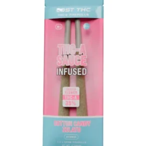 Cotton Candy Zelato Lost THC THC-A Sauce Infused Pre-Roll 2ct 2g