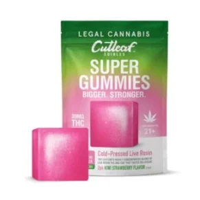 Kiwi Strawberry Cutleaf Live Resin Super Gummies 120mg