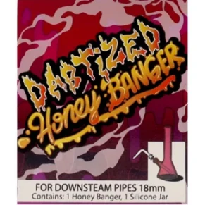 Dabtized Purple Downstem Honey Banger 18MM Male With Silicone Jar