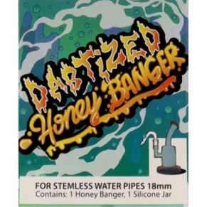 Dabtized Green Stemless Honey Banger 18MM Male With Silicone Jar